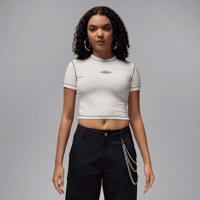 ナイキ ジョーダン Jordan 【 Women's Short Sleeve Graphic Slim Crop T-Shirt Womens 】 レディース Jumpman Graphic Cropped GFX Short Sleeve Tee Women Size
